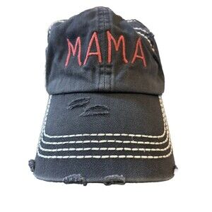 Mama hat Navy blue Pink embroidered letters Womens mom caps